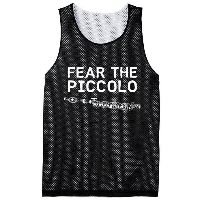Piccolo Flute Fear The Piccolo Flutist Mesh Reversible Basketball Jersey Tank