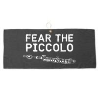 Piccolo Flute Fear The Piccolo Flutist Large Microfiber Waffle Golf Towel
