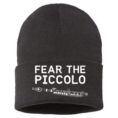 Piccolo Flute Fear The Piccolo Flutist Sustainable Knit Beanie