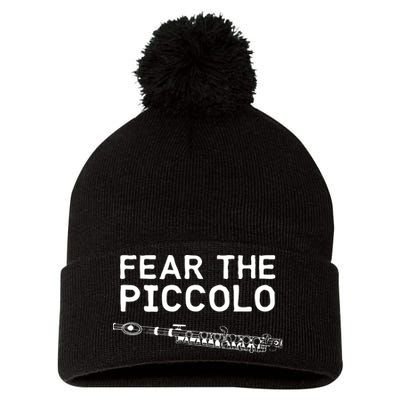 Piccolo Flute Fear The Piccolo Flutist Pom Pom 12in Knit Beanie