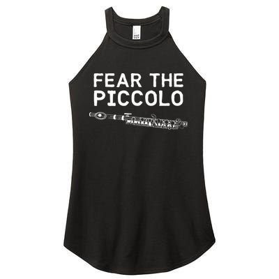 Piccolo Flute Fear The Piccolo Flutist Women's Perfect Tri Rocker Tank