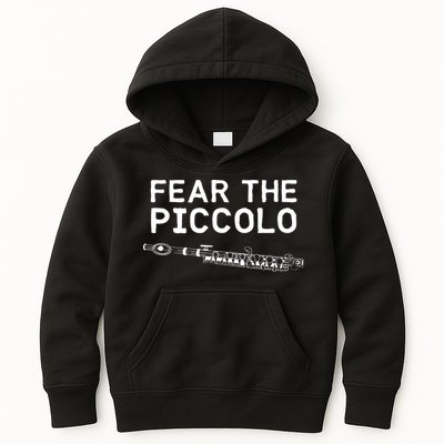 Piccolo Flute Fear The Piccolo Flutist Kids Hoodie