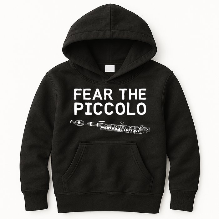 Piccolo Flute Fear The Piccolo Flutist Kids Hoodie