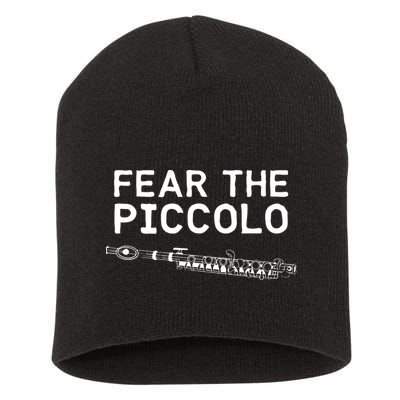 Piccolo Flute Fear The Piccolo Flutist Short Acrylic Beanie
