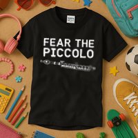 Piccolo Flute Fear The Piccolo Flutist Kids T-Shirt