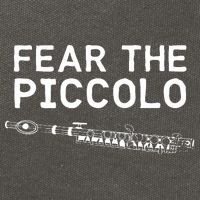 Piccolo Flute Fear The Piccolo Flutist Cotton Canvas Backpack
