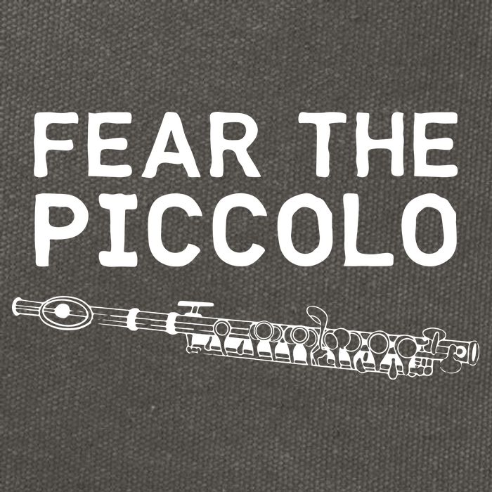 Piccolo Flute Fear The Piccolo Flutist Cotton Canvas Backpack