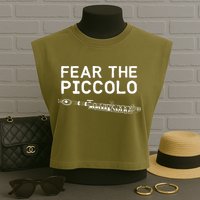 Piccolo Flute Fear The Piccolo Flutist Garment-Dyed Women's Muscle Tee