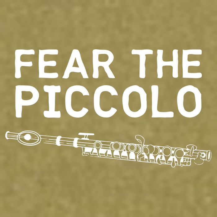 Piccolo Flute Fear The Piccolo Flutist Garment-Dyed Women's Muscle Tee