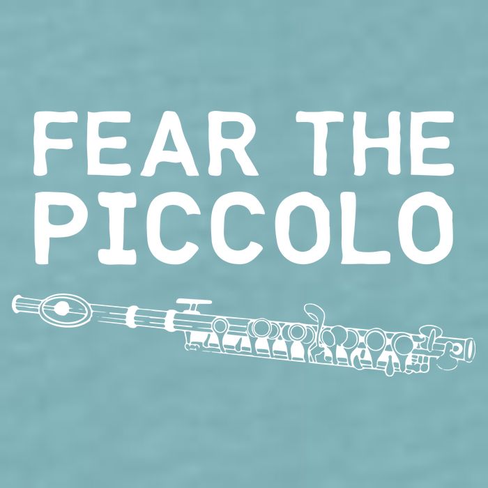 Piccolo Flute Fear The Piccolo Flutist Sueded Cloud Jersey T-Shirt