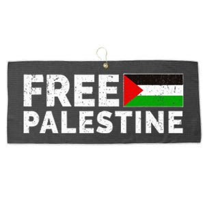 Palestine Flag Free Gaza Large Microfiber Waffle Golf Towel