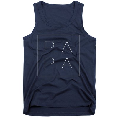 PAPA Funny Fathers Day Present For Dad Papa Grandpa Dada Tank Top