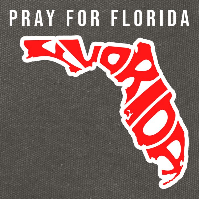 Pray For Florida Hurricane IAN Survivor Cotton Canvas Backpack
