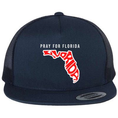 Pray For Florida Hurricane IAN Survivor Flat Bill Trucker Hat