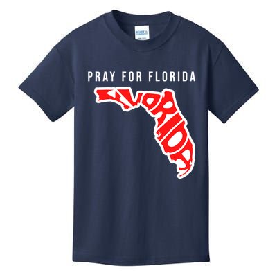 Pray For Florida Hurricane IAN Survivor Kids T-Shirt