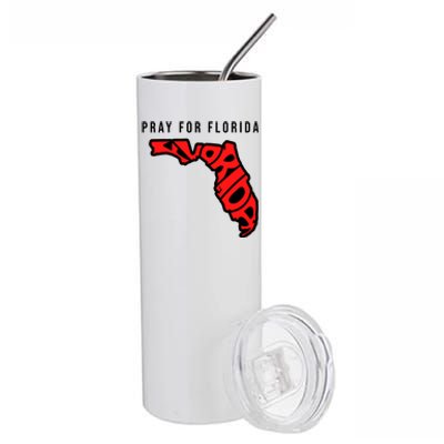 Pray For Florida Hurricane IAN Survivor Stainless Steel Tumbler