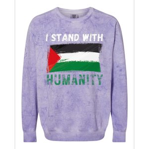 Palestine Flag Free Gaza I Stand With Free Palestine Gaza Colorblast Crewneck Sweatshirt