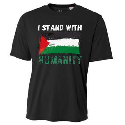 Palestine Flag Free Gaza I Stand With Free Palestine Gaza Cooling Performance Crew T-Shirt