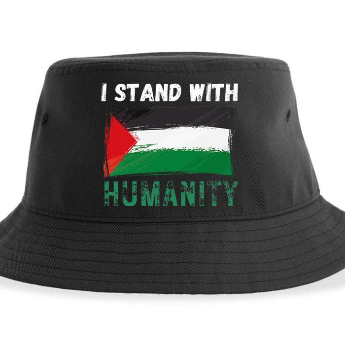 Palestine Flag Free Gaza I Stand With Free Palestine Gaza Sustainable Bucket Hat