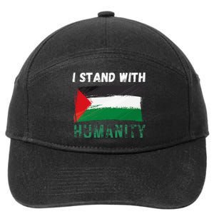 Palestine Flag Free Gaza I Stand With Free Palestine Gaza 7-Panel Snapback Hat