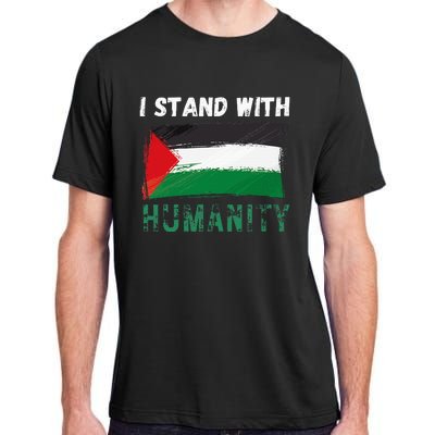 Palestine Flag Free Gaza I Stand With Free Palestine Gaza Adult ChromaSoft Performance T-Shirt