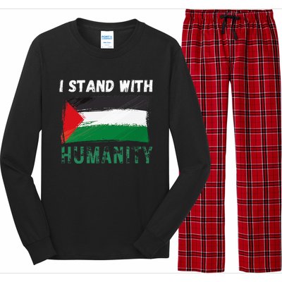 Palestine Flag Free Gaza I Stand With Free Palestine Gaza Long Sleeve Pajama Set