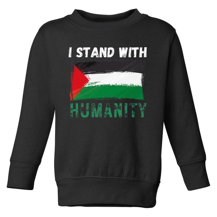 Palestine Flag Free Gaza I Stand With Free Palestine Gaza Toddler Sweatshirt