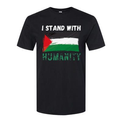 Palestine Flag Free Gaza I Stand With Free Palestine Gaza Softstyle CVC T-Shirt