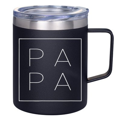 PAPA Funny Fathers Day Present For Dad, Papa, Grandpa, Dada TShirt 12oz Stainless Steel Coffee Mug