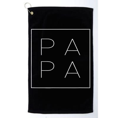 PAPA Funny Fathers Day Present For Dad, Papa, Grandpa, Dada TShirt Golf Towel