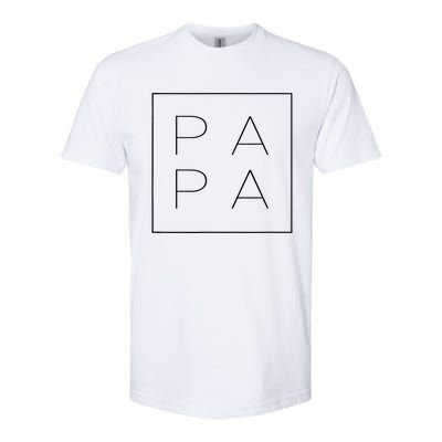 PAPA Funny Fathers Day Present For Dad, Papa, Grandpa, Dada TShirt Softstyle CVC T-Shirt