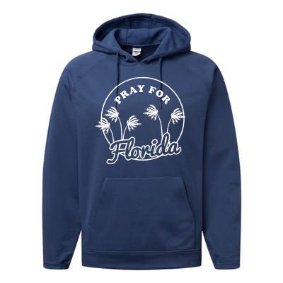 Pray For Florida Performance Fleece Hoodie