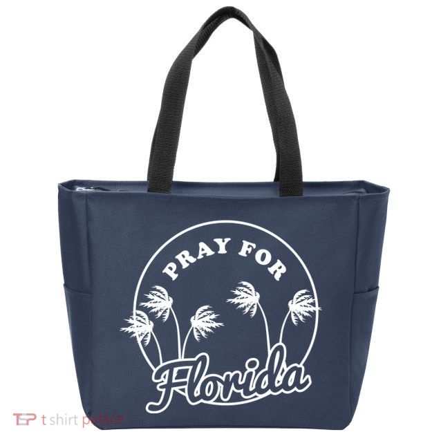 Pray For Florida Zip Tote Bag