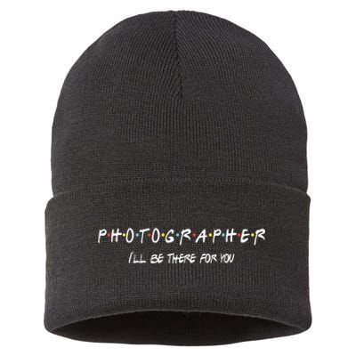 Photographer Funny Friends Themed Unique Gift Women Men Sustainable Knit Beanie