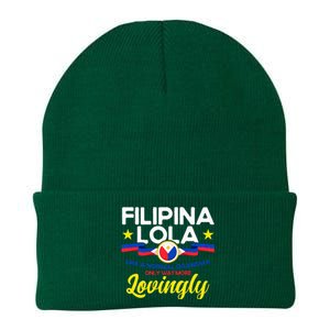 Philippine Flag Filipina Lola Grandma Pinay Filipina Knit Cap Winter Beanie