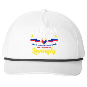 Philippine Flag Filipina Lola Grandma Pinay Filipina Snapback Five-Panel Rope Hat