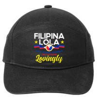 Philippine Flag Filipina Lola Grandma Pinay Filipina 7-Panel Snapback Hat