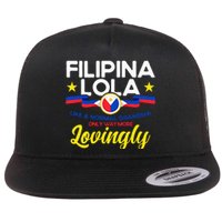 Philippine Flag Filipina Lola Grandma Pinay Filipina Flat Bill Trucker Hat