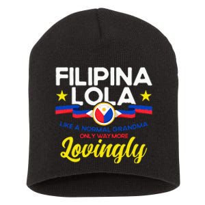 Philippine Flag Filipina Lola Grandma Pinay Filipina Short Acrylic Beanie