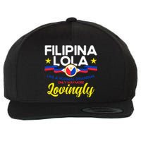 Philippine Flag Filipina Lola Grandma Pinay Filipina Wool Snapback Cap