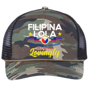 Philippine Flag Filipina Lola Grandma Pinay Filipina Retro Rope Trucker Hat Cap