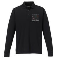 Physics Formulas Funny Science Geek Gift Physics Performance Long Sleeve Polo