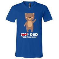 Proud Fathers Family Matching Step Dad That Stepped Up! Gift V-Neck T-Shirt