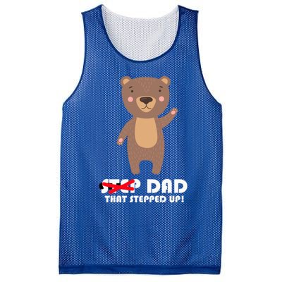 Proud Fathers Family Matching Step Dad That Stepped Up! Gift Mesh Reversible Basketball Jersey Tank