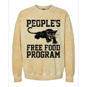 PeopleS Free Food Program Colorblast Crewneck Sweatshirt