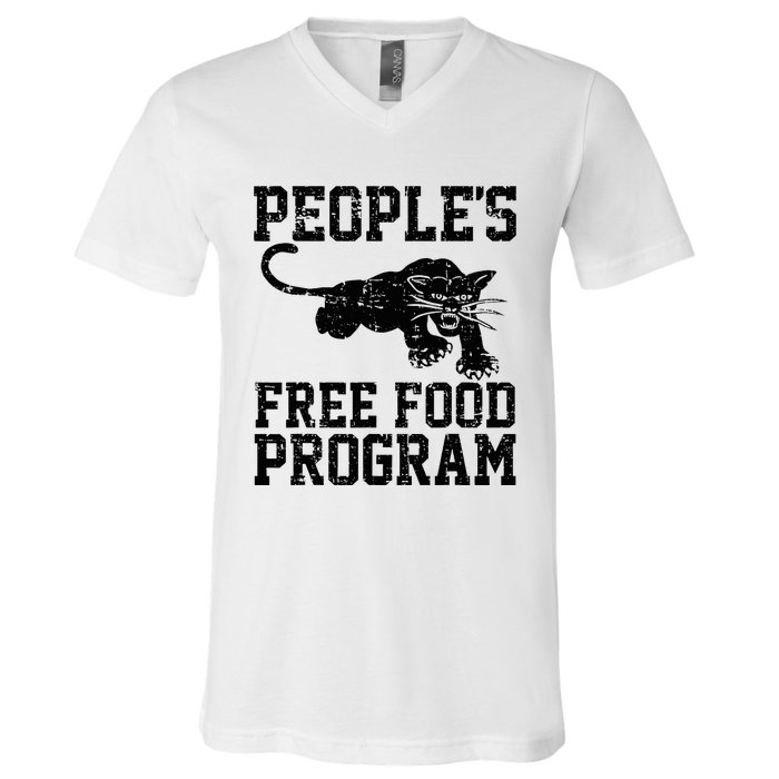 PeopleS Free Food Program V-Neck T-Shirt