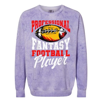 Professional Fantasy Football Player Fantasy Football Colorblast Crewneck Sweatshirt