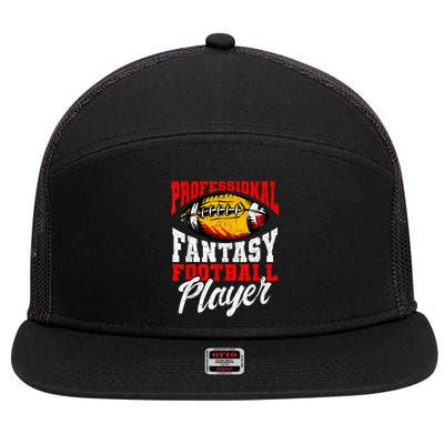 Professional Fantasy Football Player Fantasy Football 7 Panel Mesh Trucker Snapback Hat