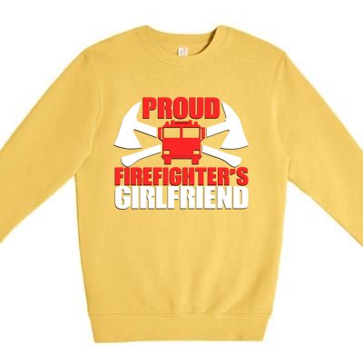 Proud Firefighters Friend Novelty Firefighter Gift Premium Crewneck Sweatshirt