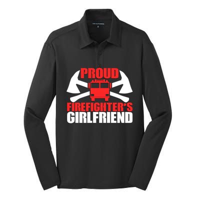 Proud Firefighters Friend Novelty Firefighter Gift Silk Touch Performance Long Sleeve Polo